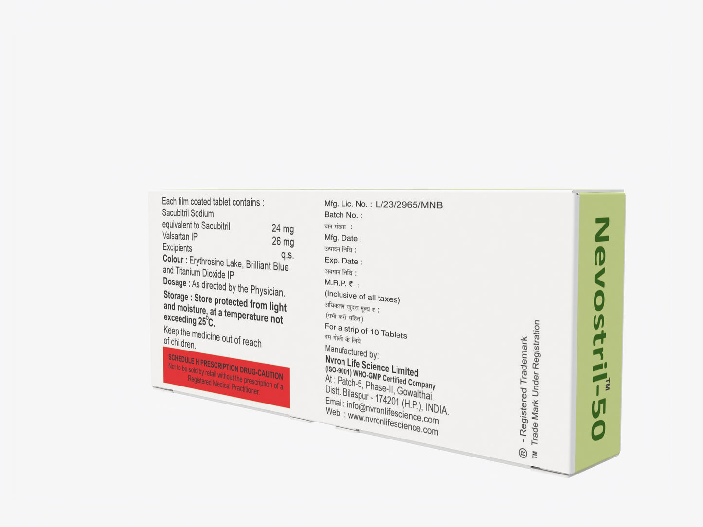 Sacubitril & Valsartan - Nevostril 50mg
