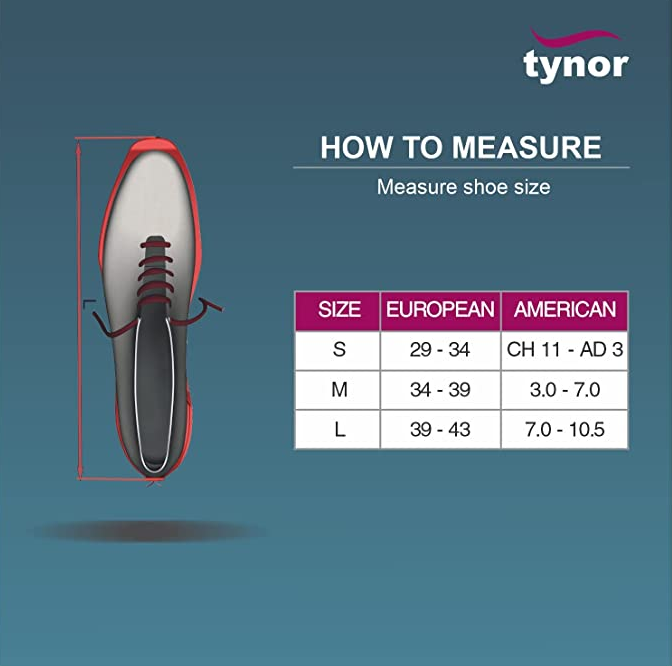 Tynor Arch Support Semi Pro Foot support (Pair) Grey