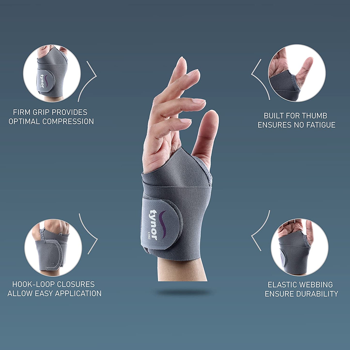 Wrist Brace with Thumb (Polyester)