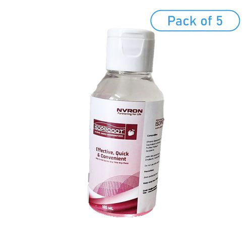 Ethanol pocket hand sanitizer for on the go use - Isoprodot E 100ml 5's pack