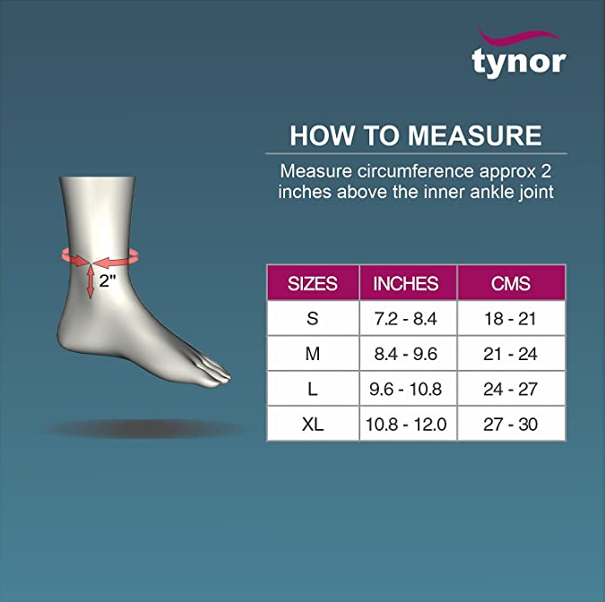 Tynor Ankle Binder, Grey 1 Unit
