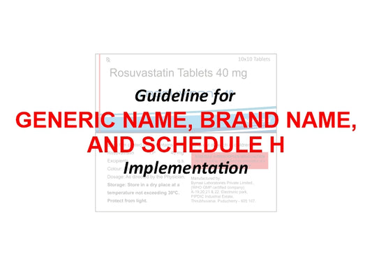 Govt. Notification on generic and brand name and schedule H implementation