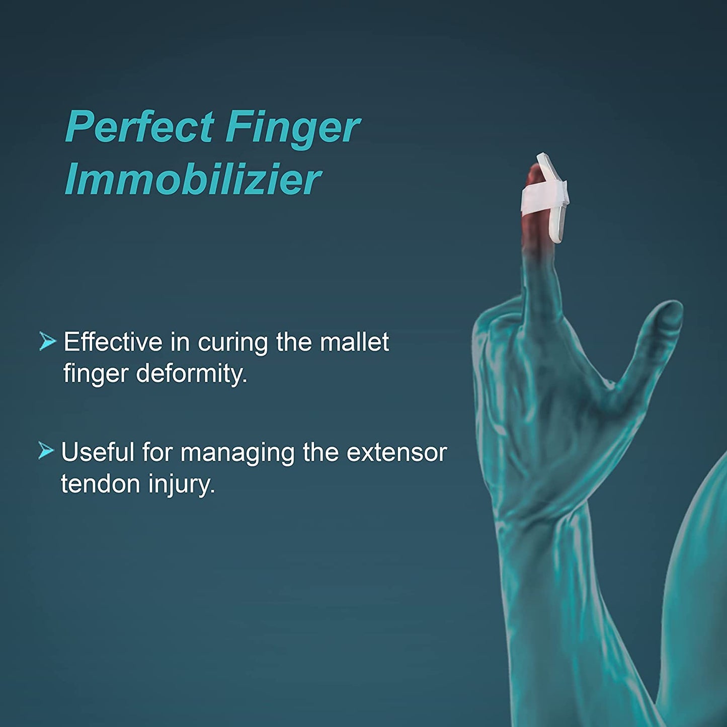 Tynor Mallet Finger Splint, Silver (Universal Size) for Post Fractures