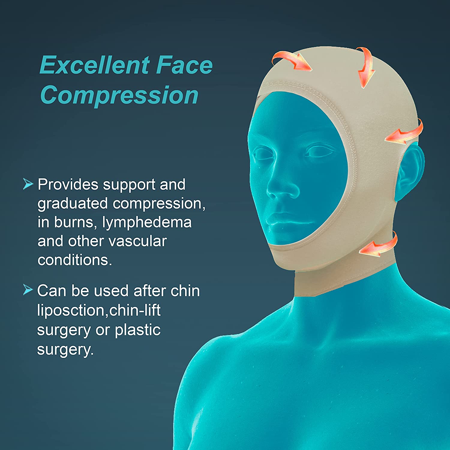 Tynor Compression Garment Face Open Hood