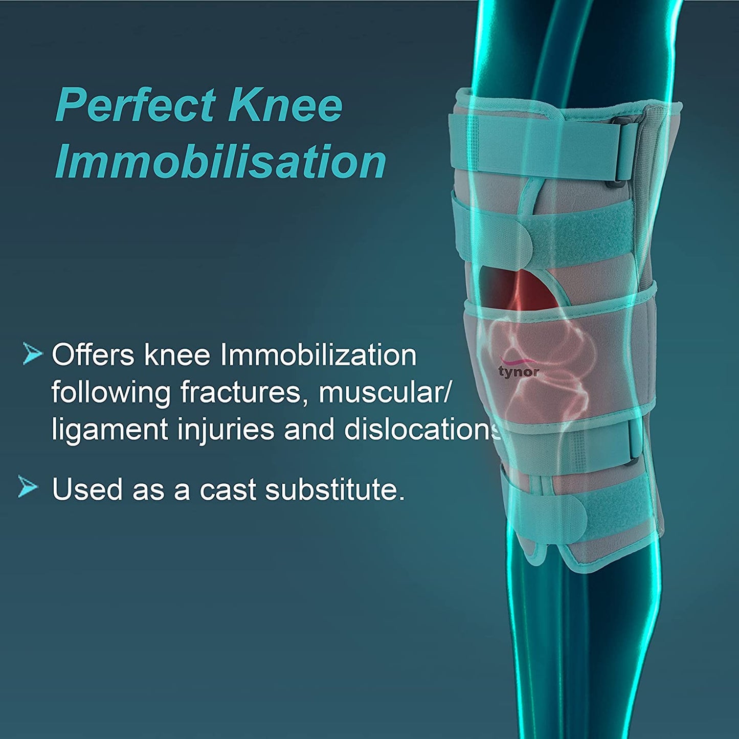 Tynor Knee Immobiliser 14 Inch (Pack of 1)