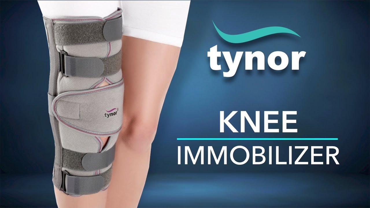 Tynor Knee Immobiliser 19"/48cm, 1 Unit Knee, Calf & Thigh Support  (Grey)