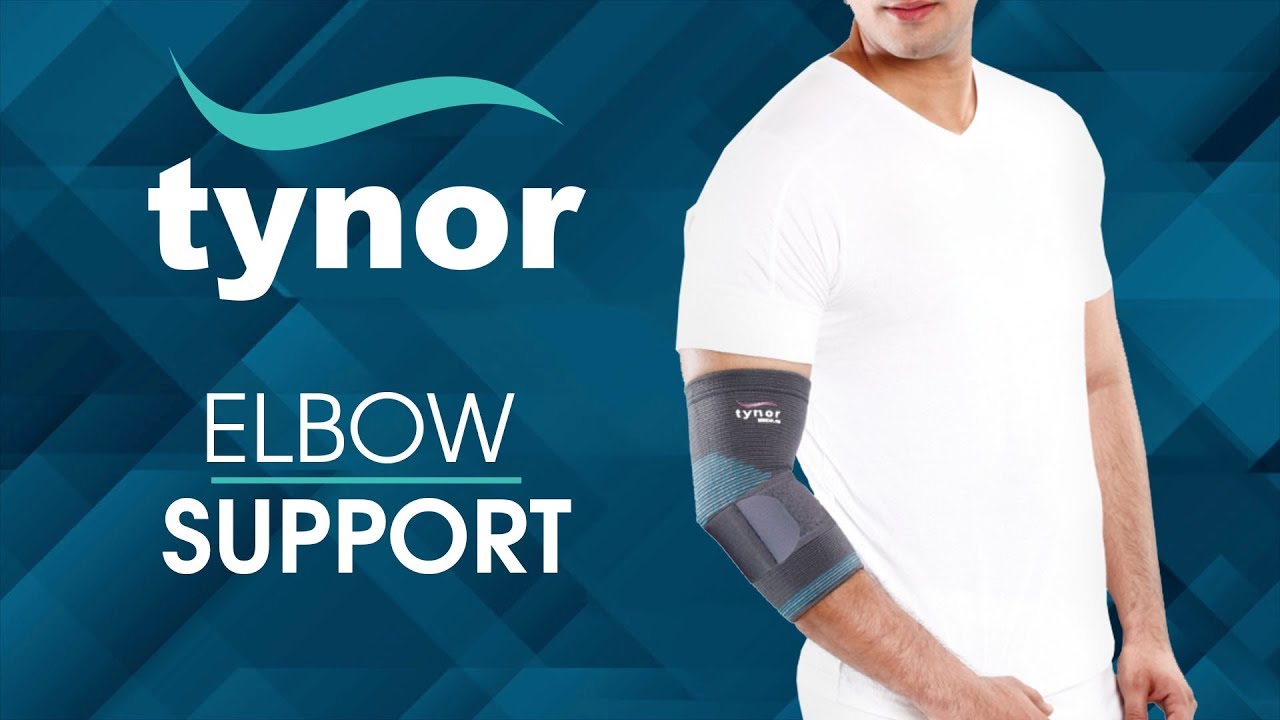 Tynor Elbow Protector, (Compression, Pain Relief) Elbow Support  (Grey)