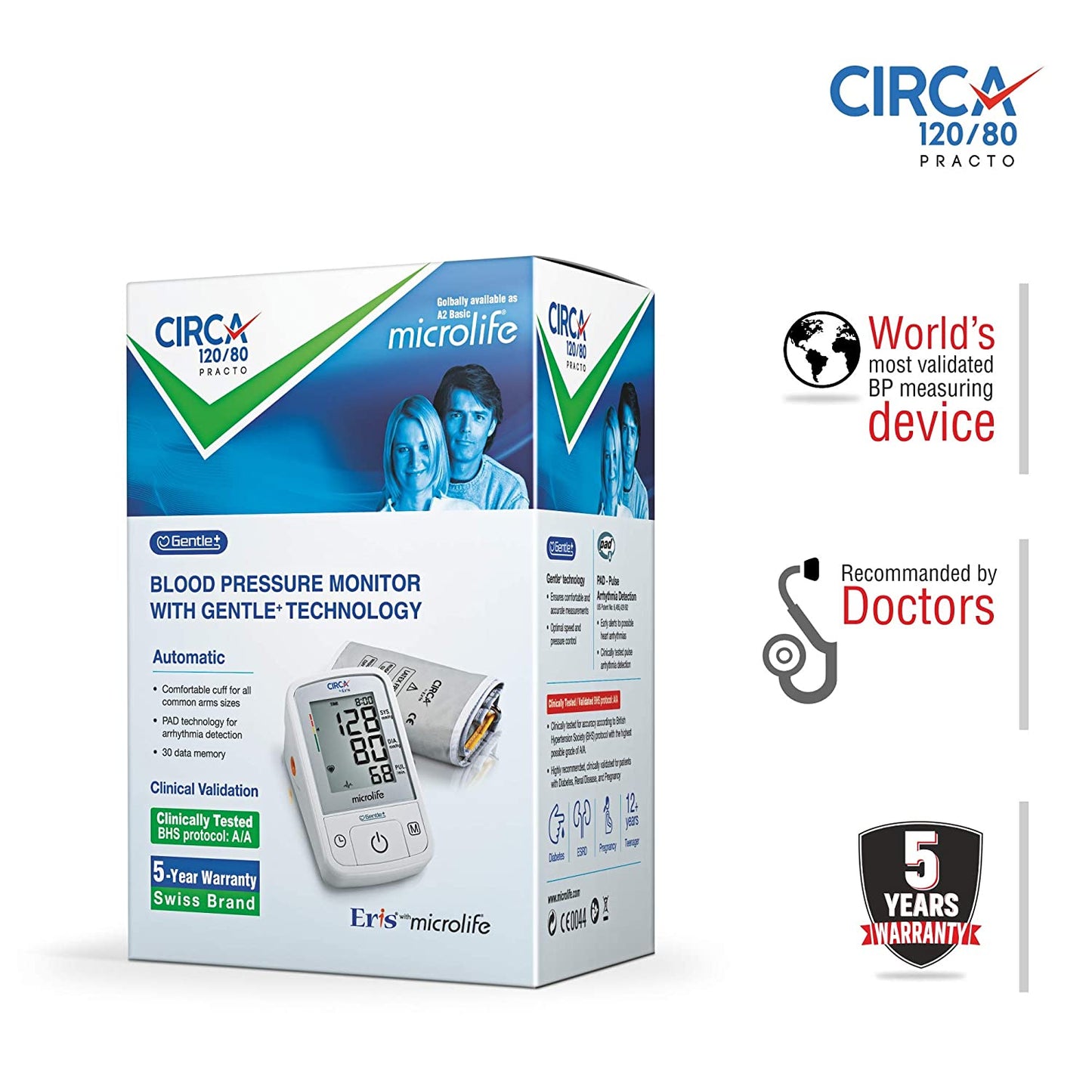 Circa Practo 120/80 - Blood Pressure Monitor for Home Use